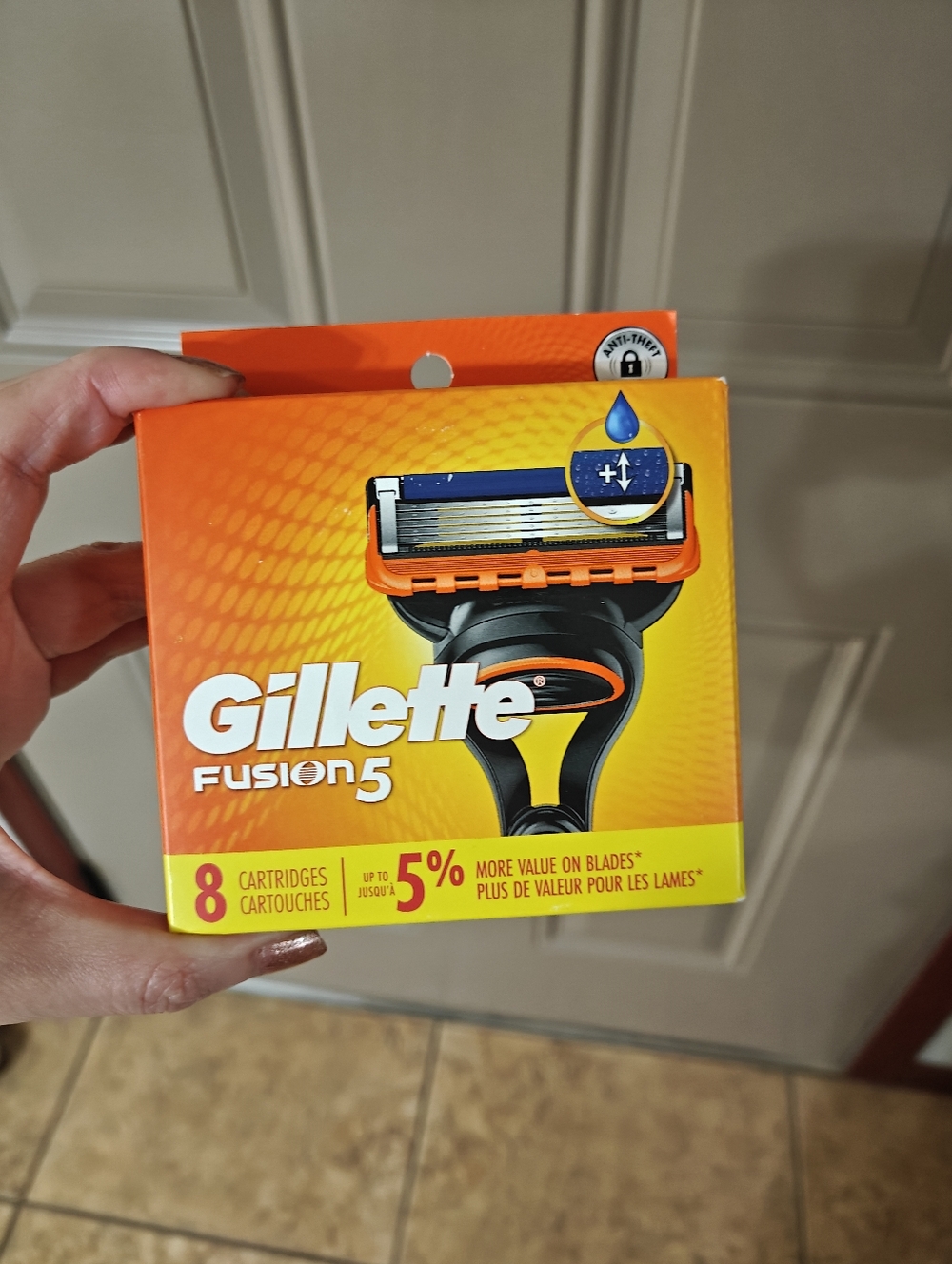 Gillette Fusion5 Razor Blade Cartridges - Orange/Black 8ct